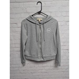Michael Kors Women's Sweatshirt Hoodie Gray Full Zip - Sz Med EUC 171